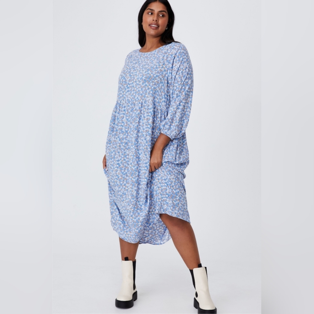Cotton on, Like New Babydoll 3/4 sleeve dress